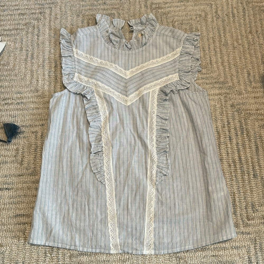 Rebecca Taylor Blue/White Striped Blouse